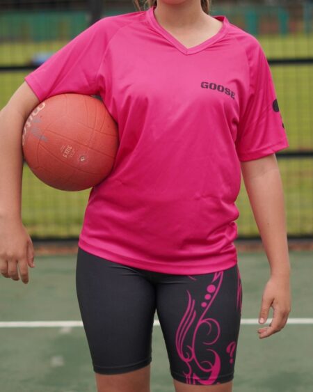 Pink Pattern Black Ski Pants
