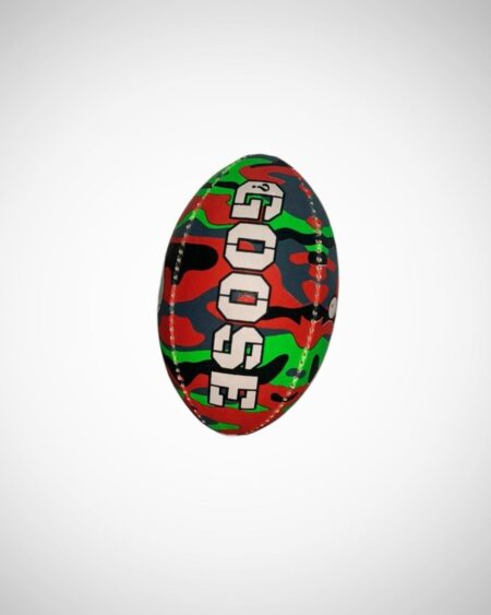 Size 1 Rugby Ball: Camo Red & Green
